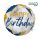 Happy Birthday Glitter Marble Blue fólia lufi 46 cm