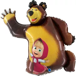 Mása és a medve Smile fólia lufi 107 cm