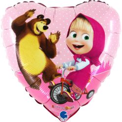 Mása és a medve Biking fólia lufi 46 cm