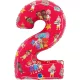 CoComelon Red 2-es szám fólia lufi 66 cm