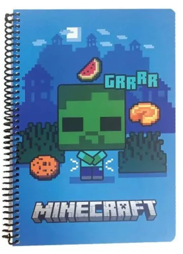 Minecraft Grrrr B/5 vonalas spirál füzet 70 lapos