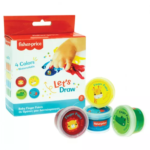 Fisher-Price Let's Draw baba ujjfesték 4 db-os