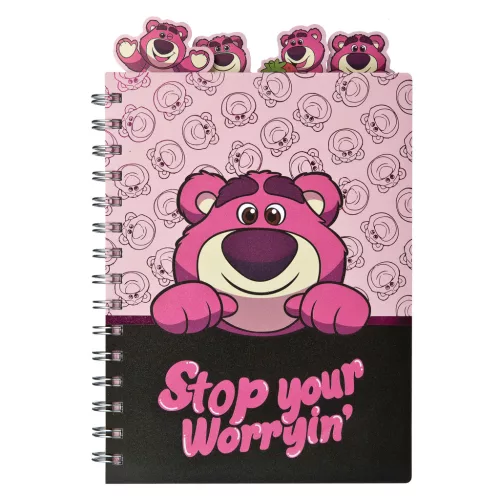 Disney Játékháború Lotso Jam A5 notesz, jegyzetfüzet regiszterekkel
