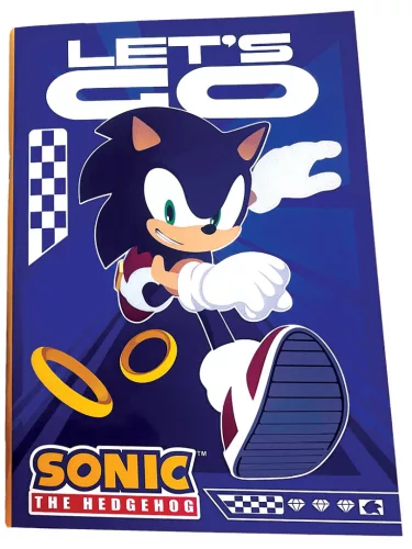 Sonic a sündisznó Let's Go B/5 vonalas füzet 40 lapos