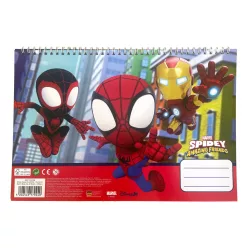   Pókember Spidey Web A/4 spirál vázlatfüzet 40 lapos matricával