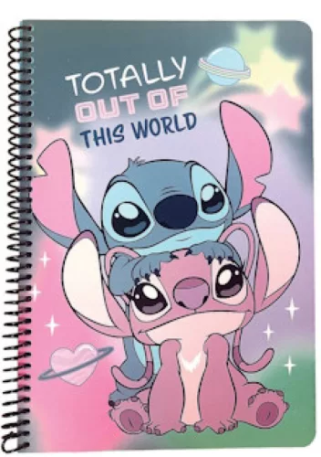 Disney Lilo és Stitch, A csillagkutya This World Cute B/5 vonalas spirál füzet 70 lapos