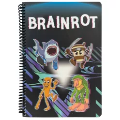 Brainrot Dark B/5 vonalas spirál füzet 70 lapos