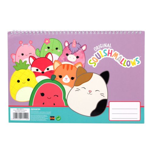 Squishmallows Feelin' A/4 spirál vázlatfüzet, 30 lapos