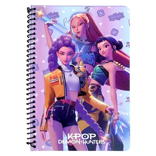 K-pop Démonvadászok Warrior Trio B/5 vonalas spirál füzet 70 lapos