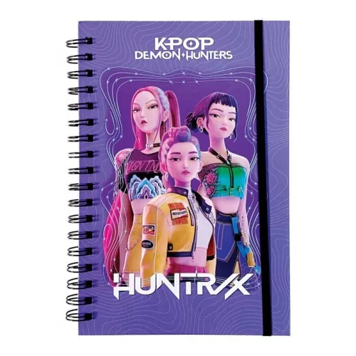 K-pop Démonvadászok Hunter X B/5 kemény fedeles vonalas spirál füzet 70 lapos