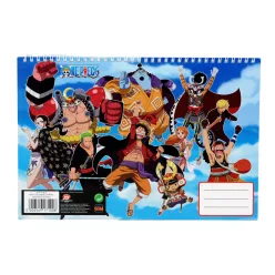 One Piece Team A/4 spirál vázlatfüzet, 30 lapos