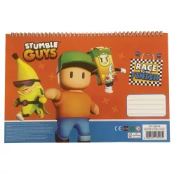  Stumble Guys Race A/4 spirál vázlatfüzet 40 lapos matricával