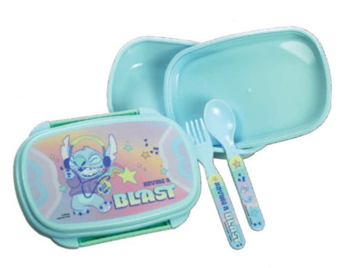 Disney Lilo és Stitch, a csillagkutya Blast szendvicsdoboz + evőeszköz szett