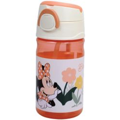   Disney Minnie Floral műanyag szívószálas kulacs akasztóval 350 ml