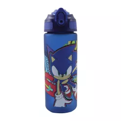   Sonic a sündisznó Fast Lane műanyag matt szívószálas kulacs 600 ml
