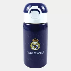 Real Madrid Blue alumínium szívószálas kulacs 500 ml