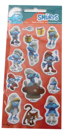 Hupikék törpikék Gift pufi szivacs matrica szett