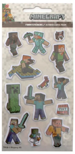 Minecraft Adventures pufi szivacs matrica szett