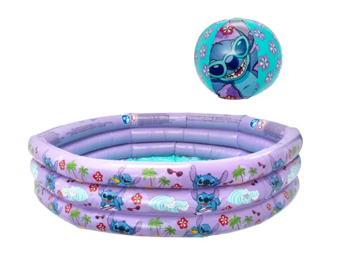 Disney Lilo és Stitch, A csillagkutya Hawaiian 3 gyűrűs gyerek medence és strandlabda szett