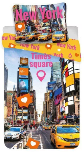 New York Times Square ágyneműhuzat 140×200cm, 70×90 cm