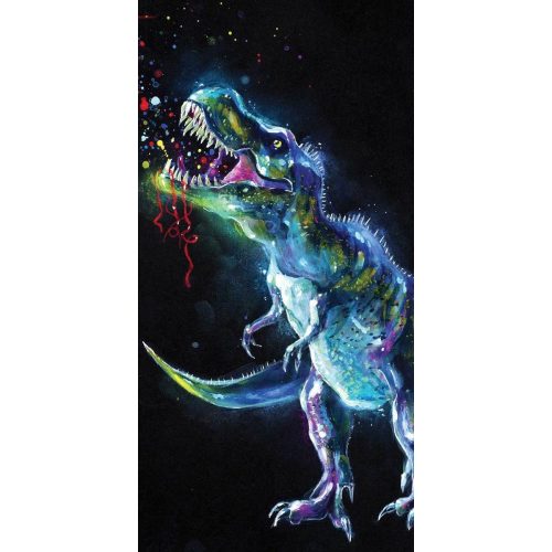 Dinoszaurusz Neon fürdőlepedő, strand törölköző 70*140cm
