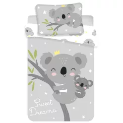 Koala Grey gyerek, ovis ágyneműhuzat 100×135cm, 40×60 cm