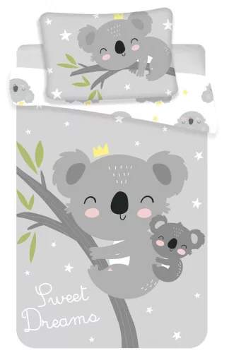 Koala Grey gyerek, ovis ágyneműhuzat 100×135cm, 40×60 cm