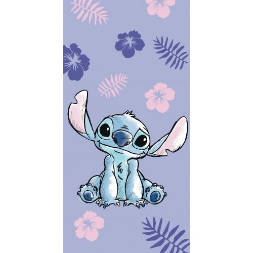 Disney Lilo és Stitch, A csillagkutya Purple fürdőlepedő, strand törölköző 70x140cm