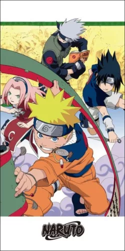 Naruto Team 7 fürdőlepedő, strand törölköző 70x140cm