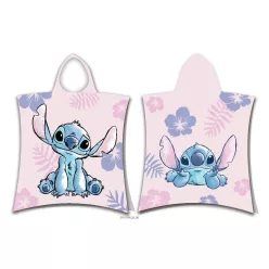   Disney Lilo és Stitch, A csillagkutya Pink strand törölköző poncsó 50x115 cm
