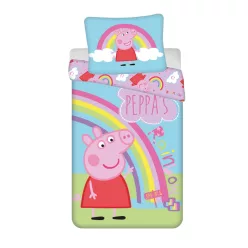 Peppa malac Jump In ágyneműhuzat 140×200cm, 70×90 cm