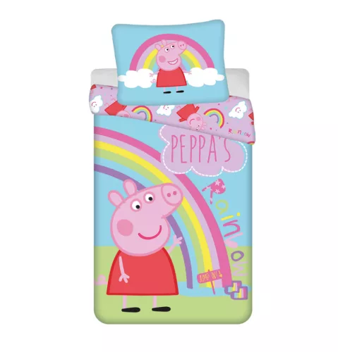 Peppa malac Jump In ágyneműhuzat 140×200cm, 70×90 cm