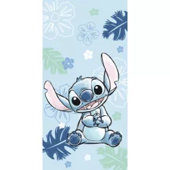   Disney Lilo és Stitch, A csillagkutya Ohana Blue fürdőlepedő, strand törölköző 70x140cm