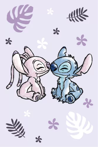 Disney Lilo és Stitch, A csillagkutya Purple polár takaró 100x150cm