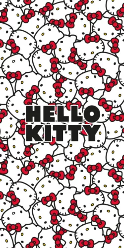 Hello Kitty Red Bows fürdőlepedő, strand törölköző 70x140cm