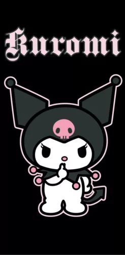 Hello Kitty Kuromi Black fürdőlepedő, strand törölköző 70x140cm