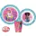Barbie Stylish étkészlet, micro műanyag szett, pohárral 260 ml