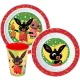 Bing Happy Bunny étkészlet, micro műanyag szett, pohárral 260 ml 