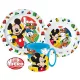 Disney Mickey Cool Summer étkészlet, micro műanyag szett bögrével 350 ml