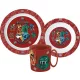 Harry Potter School Shields étkészlet, micro műanyag szett bögrével 350 ml