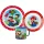 Super Mario Mushroom Kingdom étkészlet, micro műanyag szett bögrével 265 ml
