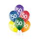 Colorful Happy Birthday 50 léggömb, lufi 6 db-os 12 inch (30cm)