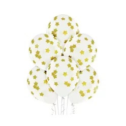   Csillagos Stars léggömb, lufi szett 6 db-os 30 cm (12 inch)