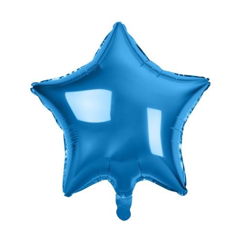 Blue Star, Kék csillag fólia lufi 44 cm