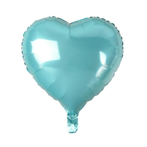 Light Blue Heart, Kék szív fólia lufi 37 cm
