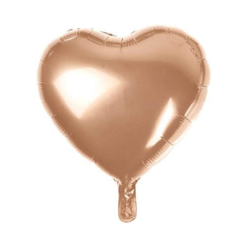 Rose Gold Heart, Rózsaszín szív fólia lufi 37 cm