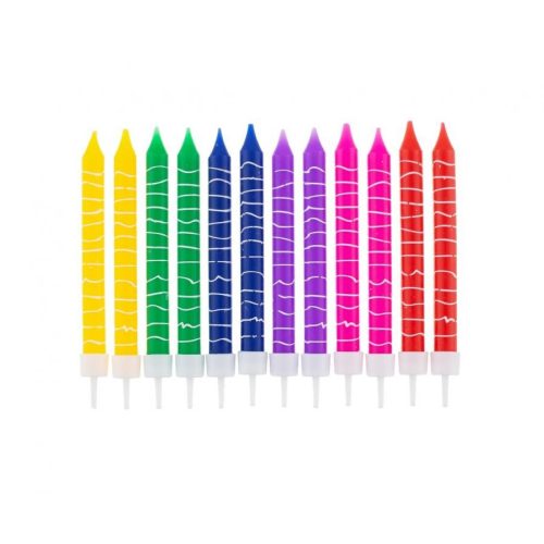Színes Crayons tortagyertya, gyertya szett 12 db-os