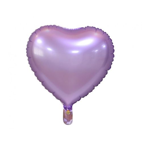 Matt Lilac Heart, Lila szív fólia lufi 37 cm