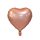 Matt Pink Gold Heart, Rózsaszín szív fólia lufi 37 cm