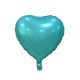 Matt Turquoise Heart, Türkiz szív fólia lufi 37 cm